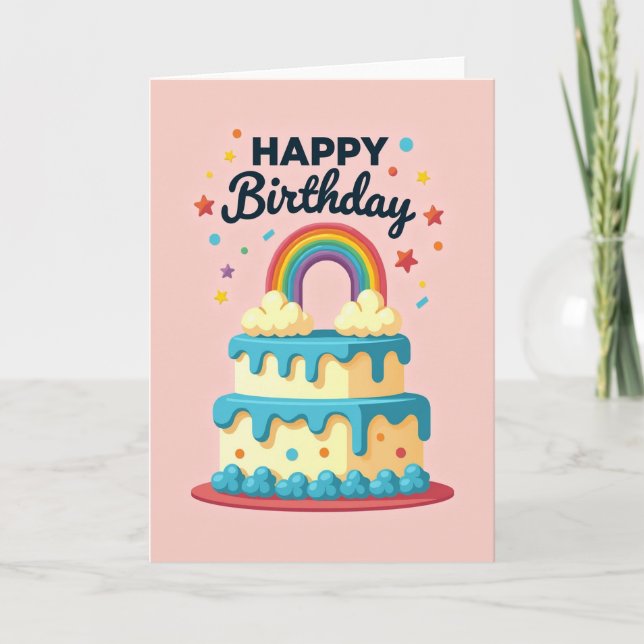 Tarjeta de cumpleaños Cloud Star (Anverso)