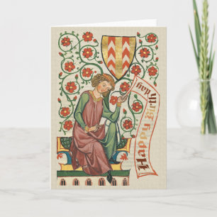 Tarjeta de cumpleaños Codex Manesse CC0555