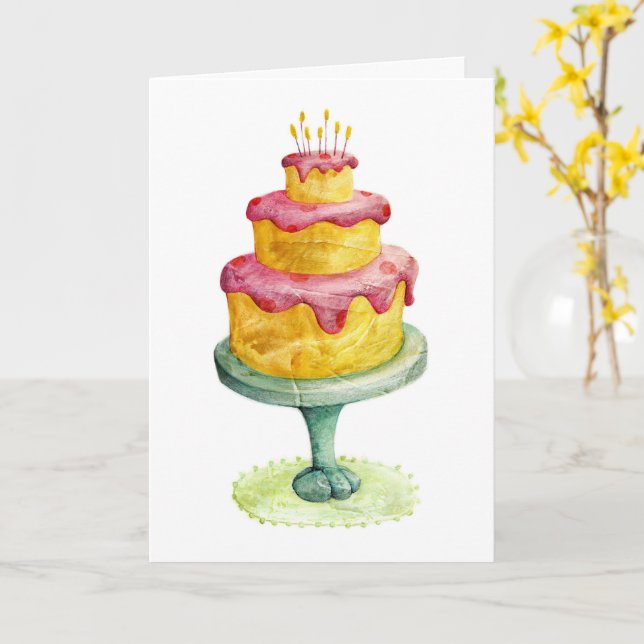 Tarjeta de cumpleaños: Colección Birthday Bash: 20 (flor amarilla)
