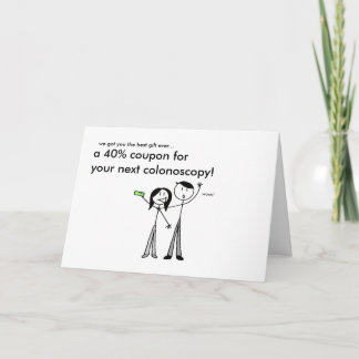 Tarjeta de cumpleaños Colonoscopía