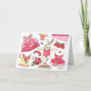 Tarjeta de cumpleaños color de rosa de la muñeca