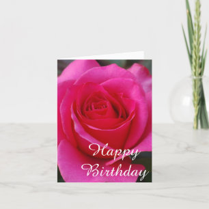 Tarjeta de cumpleaños color de rosa rosada