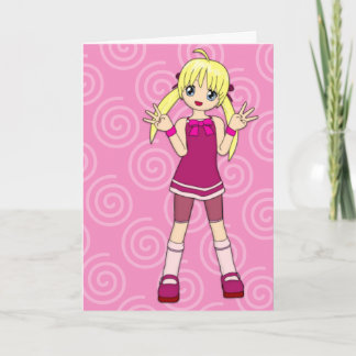 Tarjeta de cumpleaños Color Me Anime