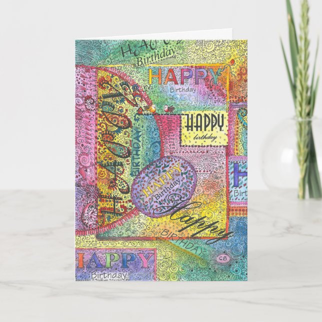 Tarjeta de cumpleaños "colorida" (Anverso)