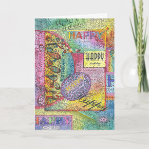 Tarjeta de cumpleaños "colorida"