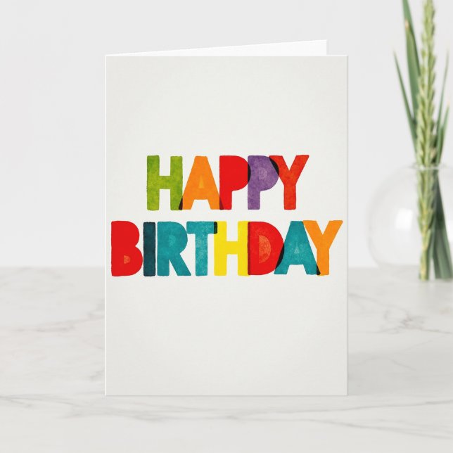 Tarjeta de cumpleaños colorida (Anverso)