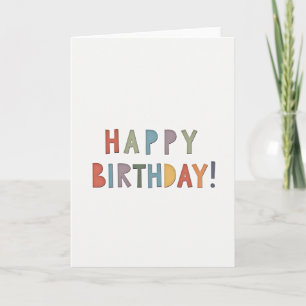 Tarjeta de cumpleaños colorida dulce