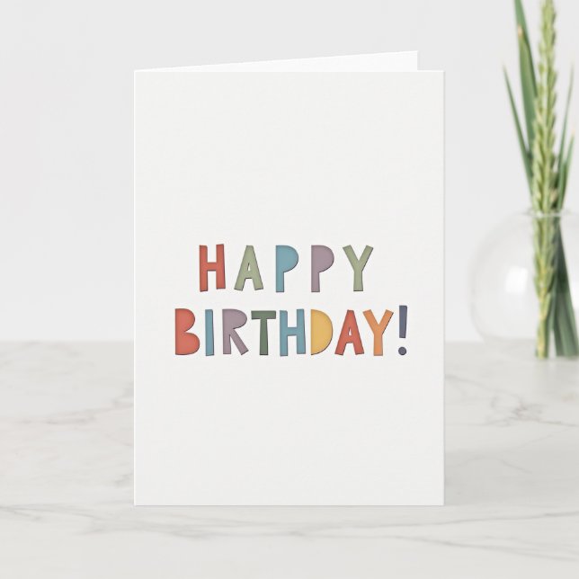Tarjeta de cumpleaños colorida dulce (Anverso)