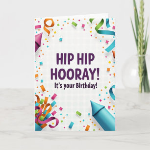 Tarjeta de Cumpleaños Colorida Explosión