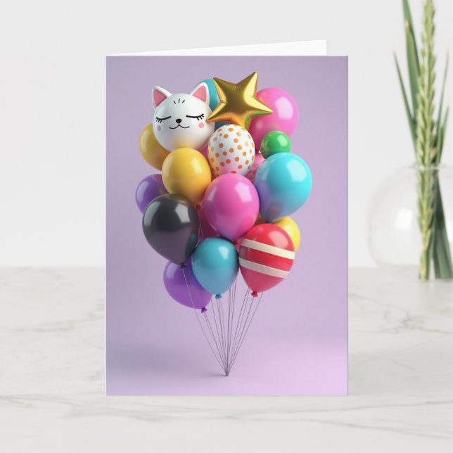 Tarjeta de cumpleaños colorida y alegre (Anverso)