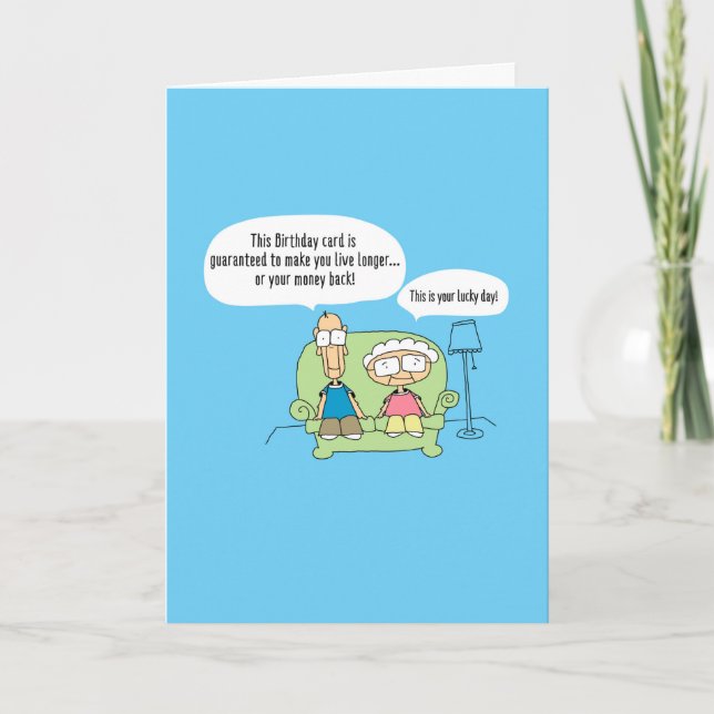 Tarjeta de cumpleaños cómico divertida - 119 (Anverso)