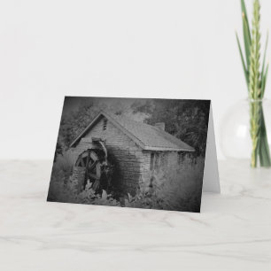 Tarjeta de cumpleaños "Como Cottage blanco y negro