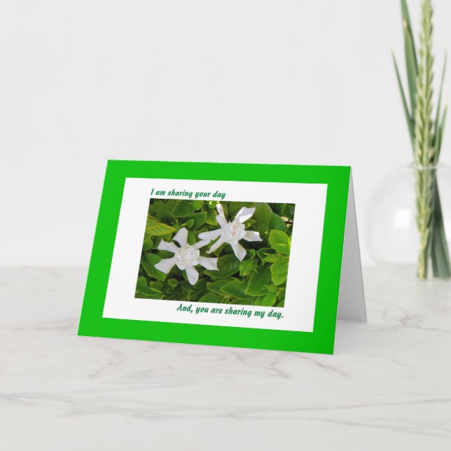 Tarjeta de cumpleaños compartida, Gardenias (Anverso)