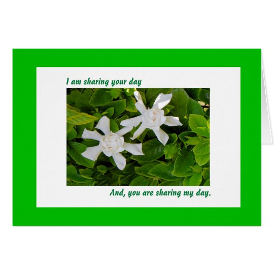 Tarjeta de cumpleaños compartida, Gardenias