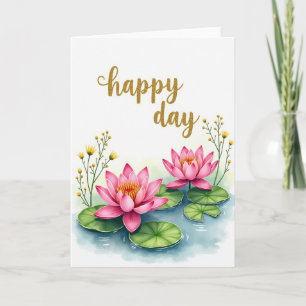 Tarjeta de cumpleaños con agua de rosas