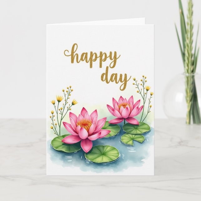 Tarjeta de cumpleaños con agua de rosas (Anverso)