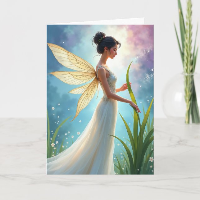 Tarjeta de cumpleaños con ala serena (Anverso)