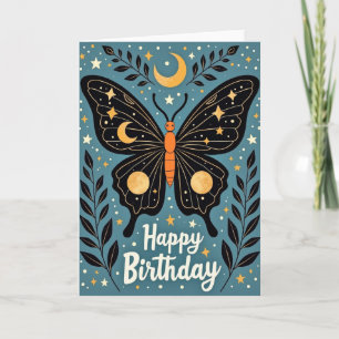 Tarjeta de cumpleaños con alas celestiales