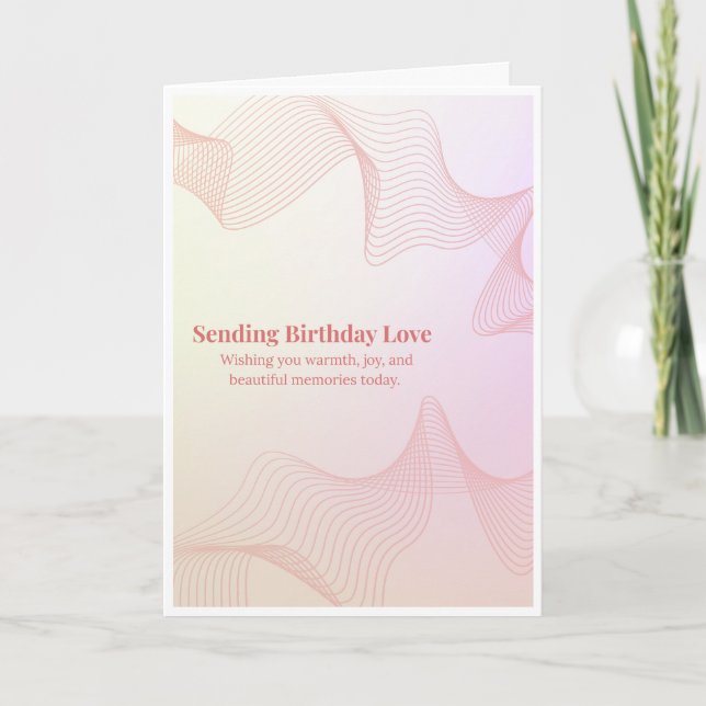 Tarjeta de Cumpleaños con Amor (Anverso)