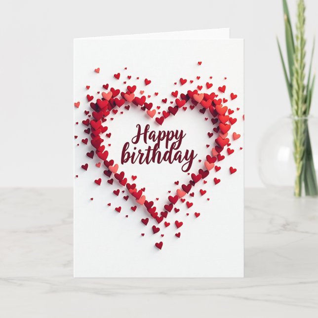 Tarjeta de cumpleaños con amor sincero (Anverso)