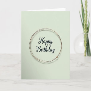 Tarjeta de cumpleaños con anillo metálico