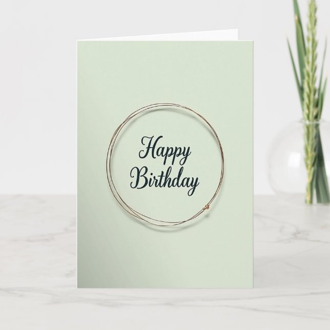 Tarjeta de cumpleaños con anillo metálico (Anverso)