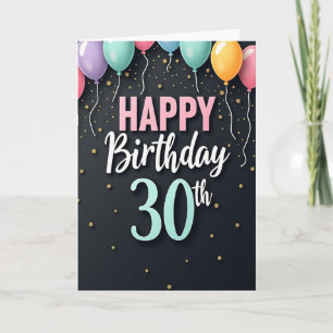 Tarjeta de cumpleaños con arco de globos