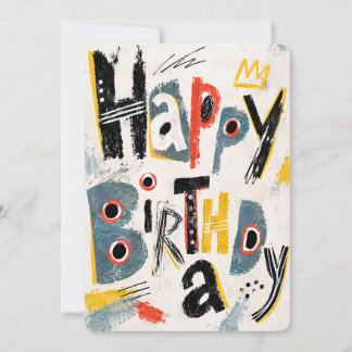 Tarjeta de cumpleaños con arte