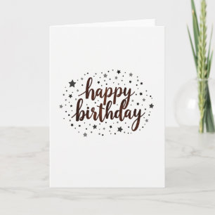 Tarjeta de cumpleaños con arte brillante