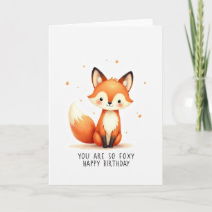 Tarjeta de cumpleaños con arte de animal alegre