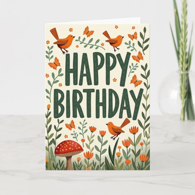 Tarjeta de cumpleaños con arte dibujado a mano Ale (Anverso)