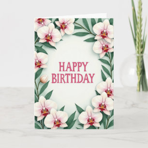 Tarjeta de cumpleaños con arte elegante