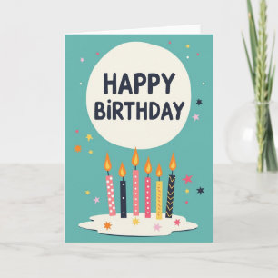 Tarjeta de cumpleaños con arte enmarcado