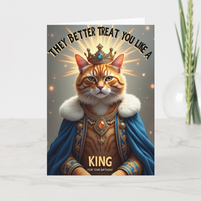 Tarjeta de cumpleaños con aura majestuosa (Anverso)