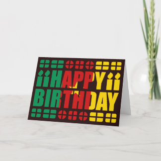 Tarjeta de cumpleaños con bandera de Camerún