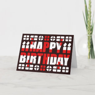 Tarjeta de cumpleaños con bandera de Georgia