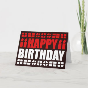 Tarjeta de cumpleaños con bandera de Indonesia