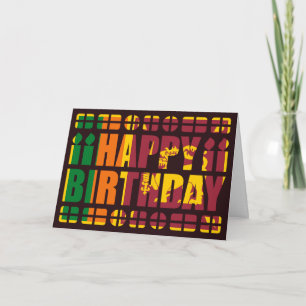 Tarjeta de cumpleaños con bandera de Sri Lanka