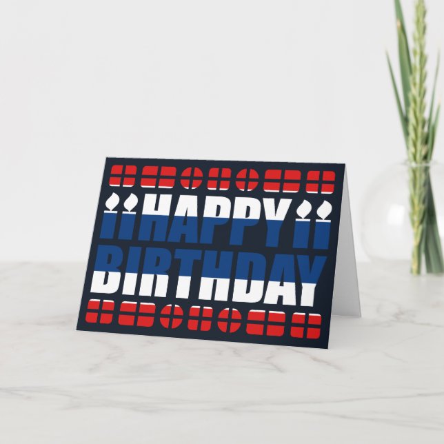 Tarjeta de cumpleaños con bandera de Tailandia (Anverso)