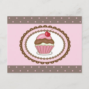 Tarjeta de cumpleaños con bizcocho