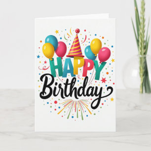 Tarjeta de cumpleaños con bloque vibrante