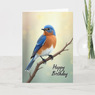 Tarjeta de cumpleaños con bokeh alegre
