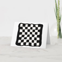 Tarjeta de cumpleaños con bollo de cuadros y croch