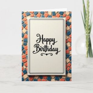 Tarjeta de cumpleaños con borde de crema
