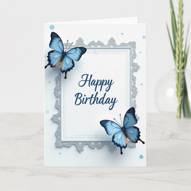 Tarjeta de cumpleaños con borde de encaje (Anverso)