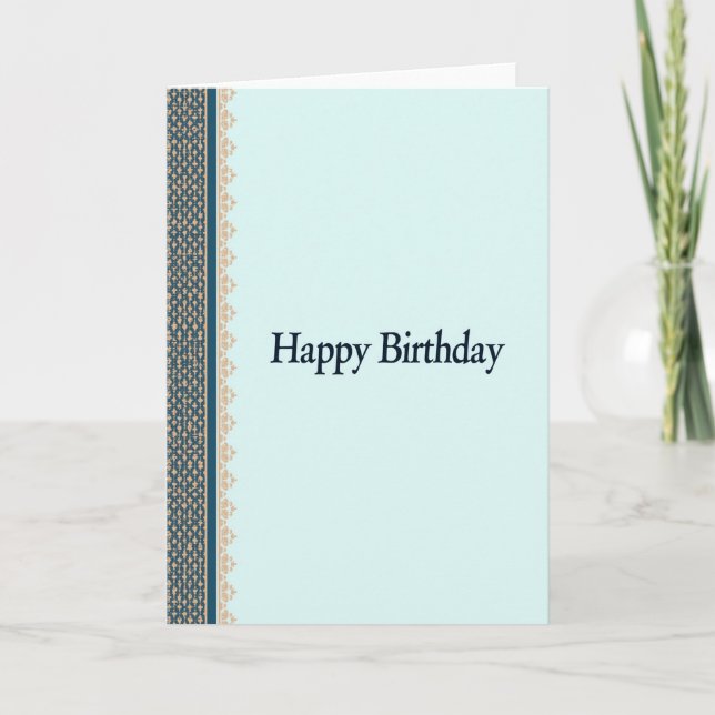 Tarjeta de cumpleaños con borde elegante (Anverso)