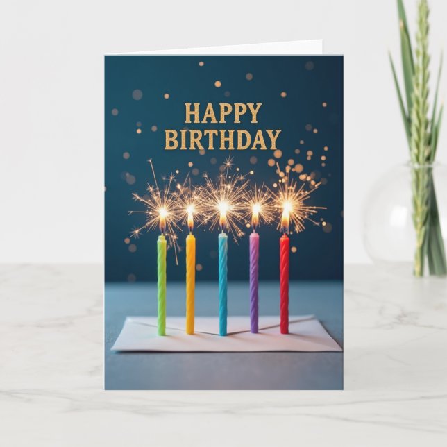 Tarjeta de Cumpleaños con Brillo (Anverso)
