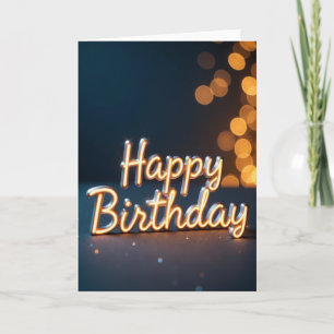 Tarjeta de cumpleaños con brillo