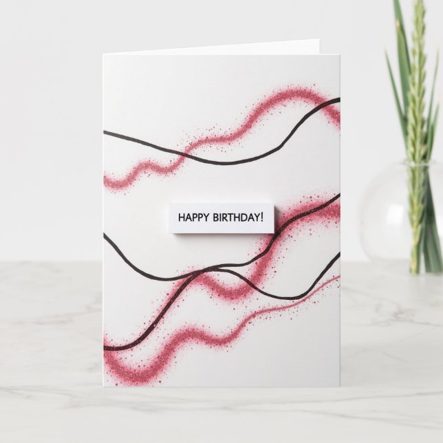 Tarjeta de cumpleaños con brillo destellante (Anverso)