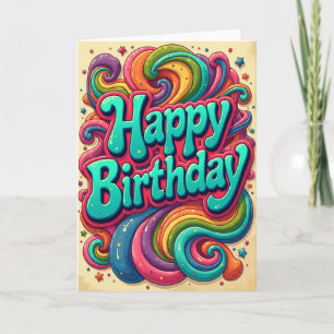 Tarjeta de cumpleaños con brillo dulce